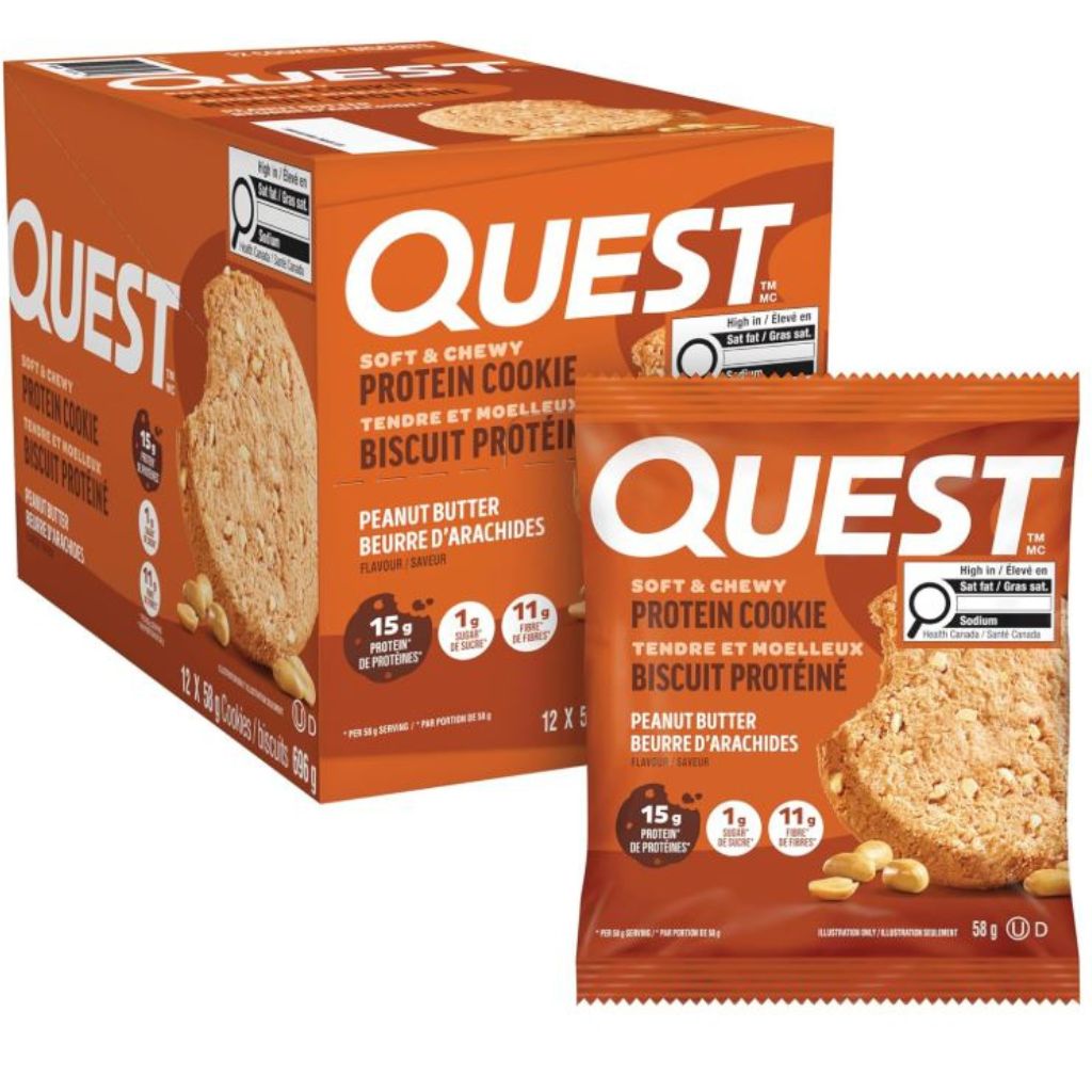 Quest Protein Cookie Peanut Butter, 12/Box - SupplementSource.ca