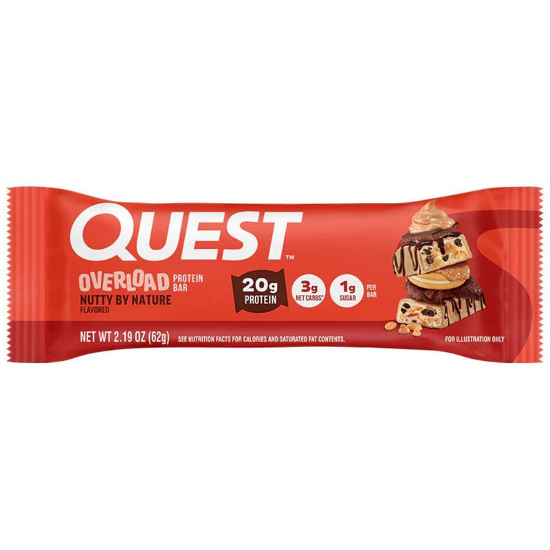 Quest Overload 1 Bar Nutty By Nature - SupplementSource.ca