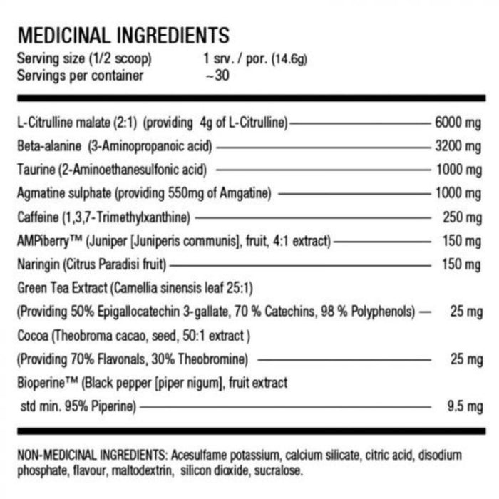 RedCon1 Total War Nutritional Panel - SupplementSource.ca