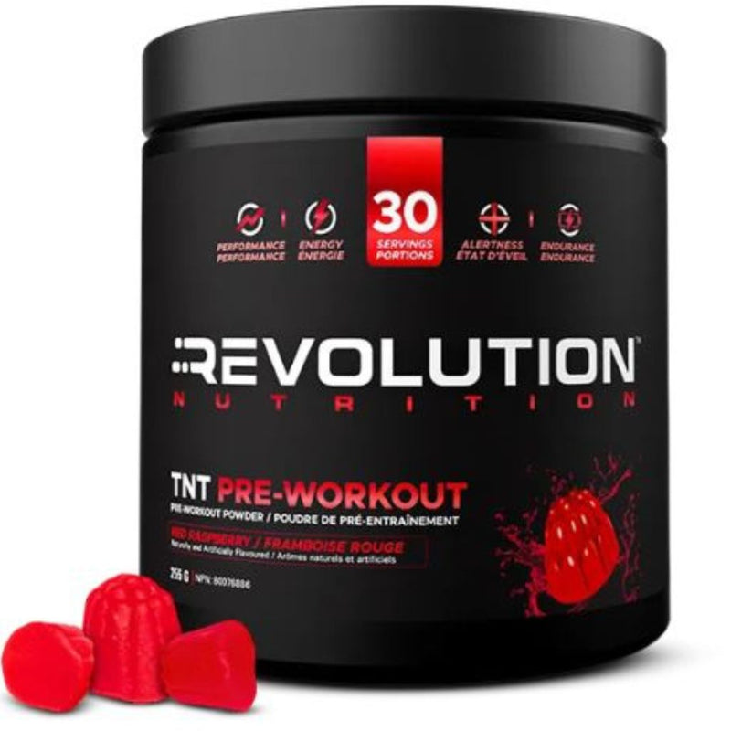Revolution Nutrition TNT Pre-Workout Red Raspberry, 30 Servings - SupplementSource.ca