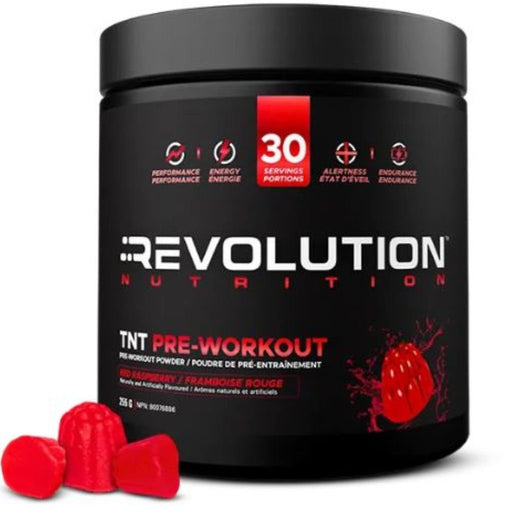 Revolution Nutrition TNT Pre-Workout Red Raspberry, 30 Servings - SupplementSource.ca