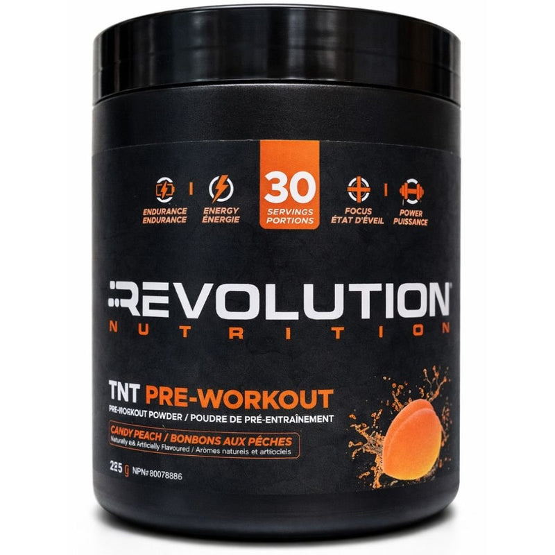 Revolution Nutrition TNT Pre-Workout Candy Peach, 30 Servings - SupplementSource.ca