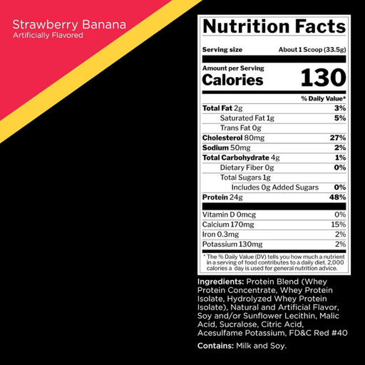 RuleOne WHEY BLEND 2lb Nutrition Panel - SupplementSource.ca