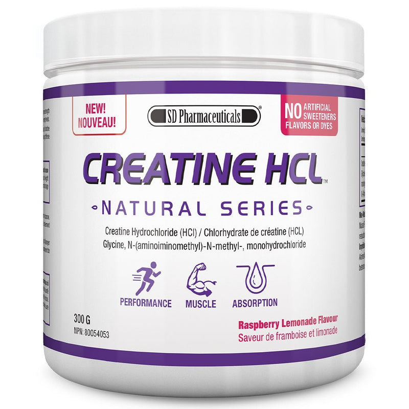 SD Pharmaceuticals Creatine HCL Powder 300g Raspberry Lemonade - SupplementSource.ca