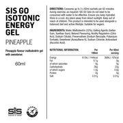 SIS Go Isotonic Energy Gel, 60ml Pineapple Nutrition Panel - SupplementSource.ca