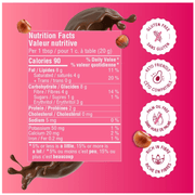 Sana No Sugar Added  Spreads, 200 g Hazelnut with Milk and Cocoa Nutrition Panel - SupplementSource.ca
