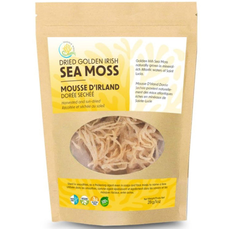 SeaGold Moss Dried Golden Irish Sea Moss, 28g - SupplementSource.ca