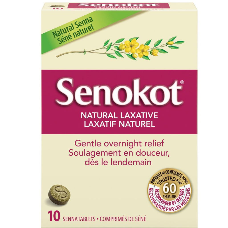 Senokot Natural Laxative, 10 Tablets - SupplementSource.ca