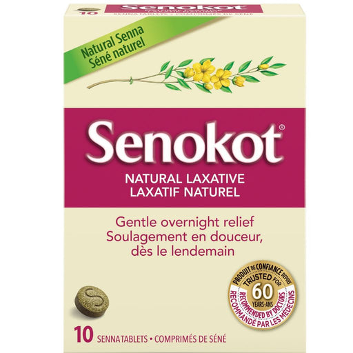 Senokot Natural Laxative, 10 Tablets - SupplementSource.ca