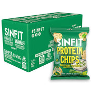 Sinfit Protein Chips, 7 Bags/Box Sour Cream & Onion - SupplementSource.ca