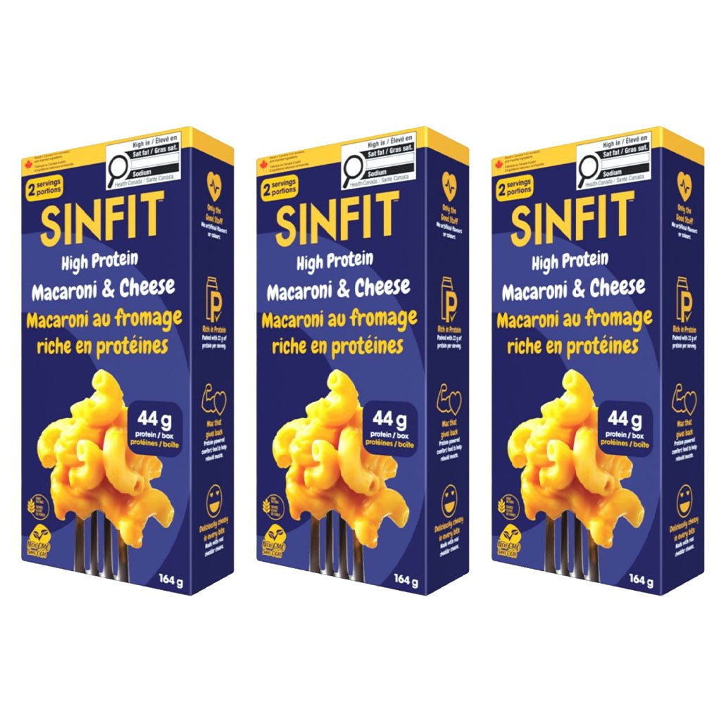 Sinfit High Protein Mac & Cheese, 3-Pack - SupplementSource.ca