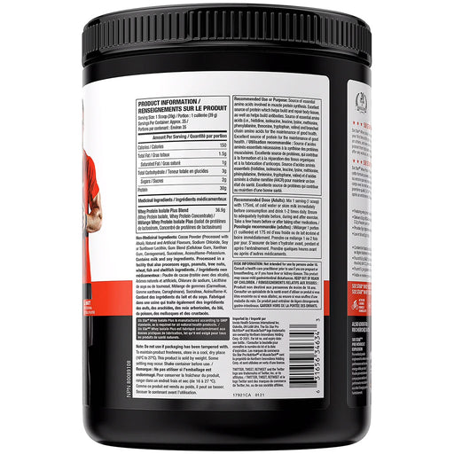 Six Star Whey Isolate Plus, 3lbs Decadent Chocolate Nutrition Panel - SupplementSource.ca