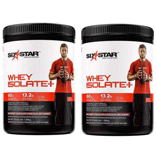 Six Star Whey Isolate +, 2 x 3lbs Decadent Chocolate - SupplementSource.ca