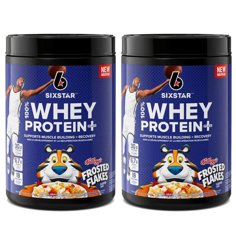 SixStar 100% Whey Protein+, 3.6 lb (2 x 1.8 lb) Frosted Flakes - SupplementSource.ca