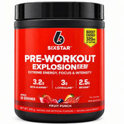 Six Star Pre-workout Explosion 2.0, 30 Servings Fruit Punch - SupplementSource.ca