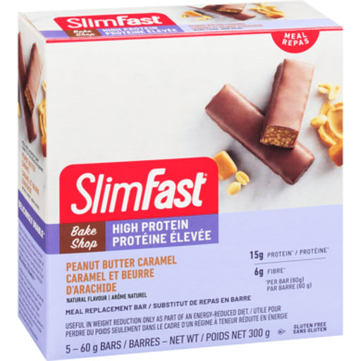 SlimFast High Protein Bars Peanut Butter Caramel - SupplementSource.ca