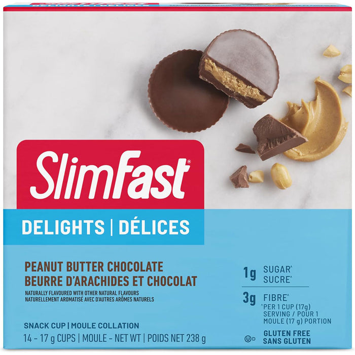 Slimfast Delights 14 Treats/Box Peanut Butter Chocolate - SupplementSource.ca