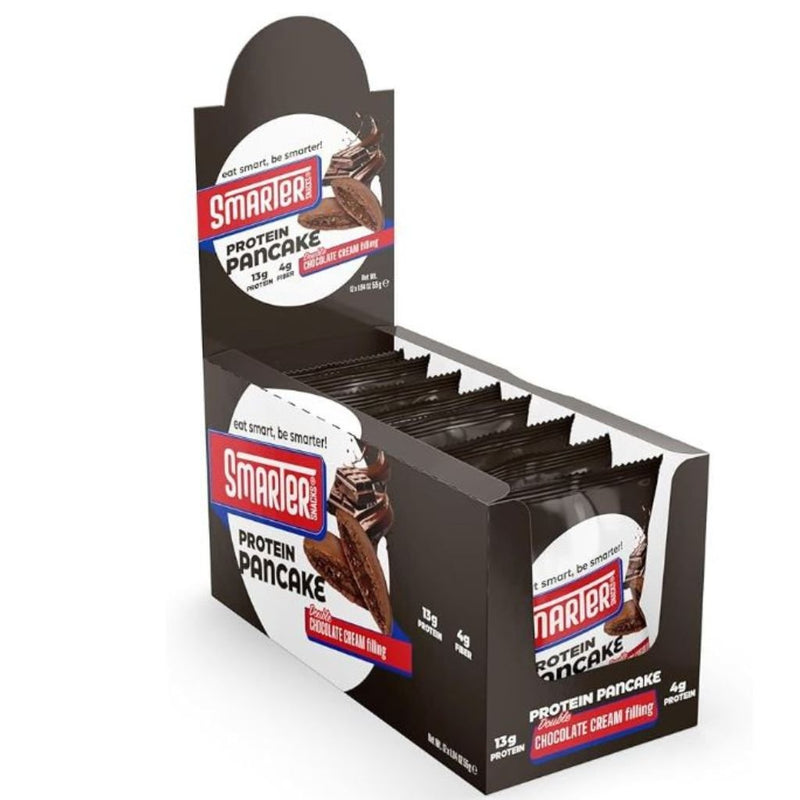 Smarter Snacks Protein Pancakes Double Chocolate Cream, 12x55g - SupplementSource.ca