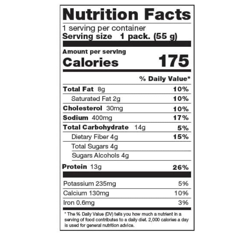 Smarter Snacks Protein Pancakes Speculoos Cream Nutrition Panel, 12x55g - SupplementSource.ca