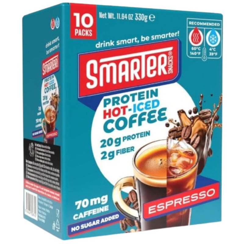 Smarter Snacks Protein Coffee Espresso, 10x330g - SupplementSource.ca