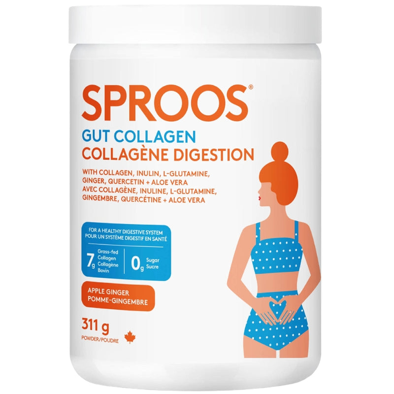 Sproos Gut Collagen, 311g Apple Ginger - SupplementSource.ca