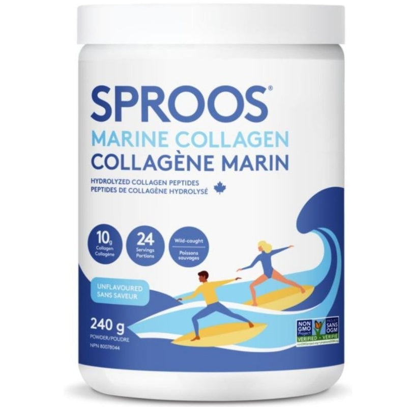 Sproos Marine Collagen, Unflavoured, 240g - SupplementSource.ca