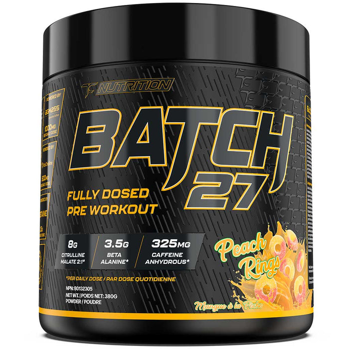 TC Nutrition Batch 27, 40 Servings Peach Rings NEW LOOK - SupplementSource.ca