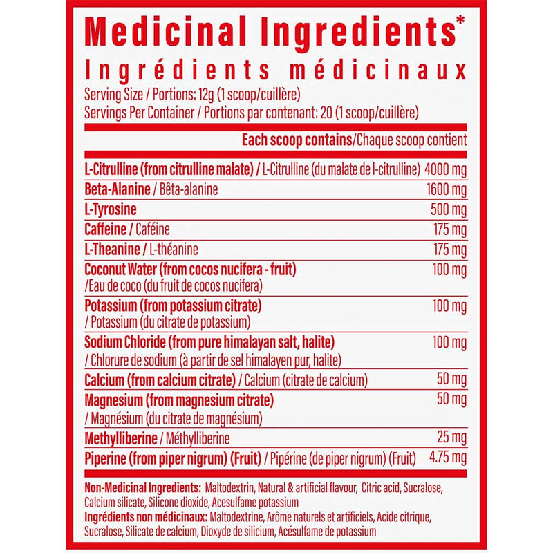 TC Nutrition Batch 27 Lite, 20 Servings Nutrition Panel - SupplementSource.ca