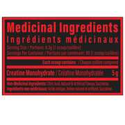 TC Nutrition Flavoured Creatine Monohydrate  Nutrition Panel, 90 Servings - SupplementSource.ca