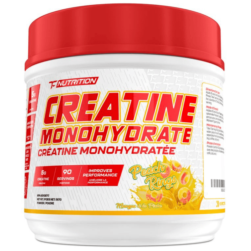 TC Nutrition Flavoured Creatine Monohydrate Peach Rings, 90 Servings - SupplementSource.ca