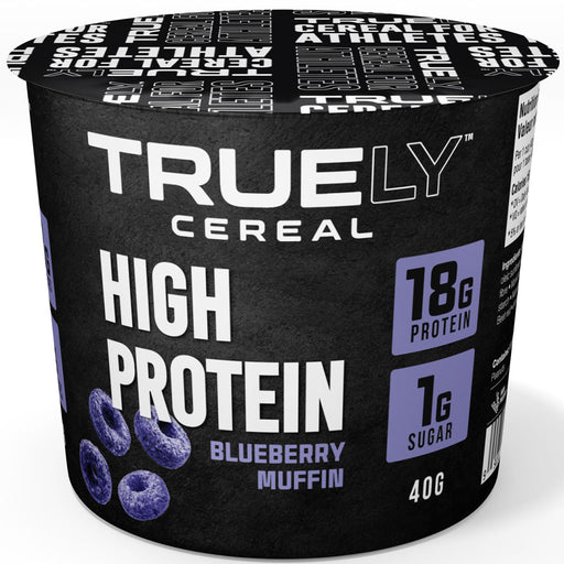 Truely Cereal Single Serv Cup, 40g Blueberry Muffin - SupplementSource.ca