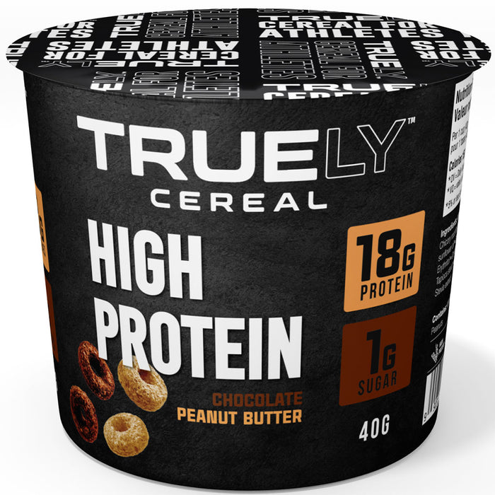 Truely Cereal Single Serv Cup, 40g Chocolate Peanut Butter - SupplementSource.ca