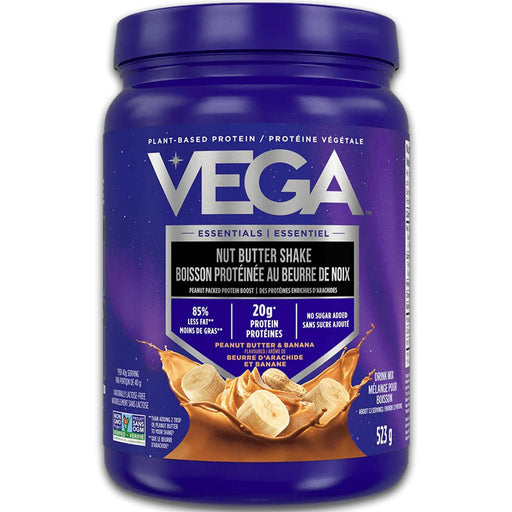 Vega Nut Butter Shake, 13 Servings Peanut Butter & Banana - SupplementSource.ca