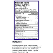 Vega Nut Butter Shake, 13 Servings Peanut Butter Nutrition Panel - SupplementSource.ca
