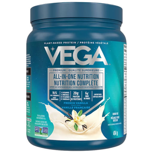 Vega All-in-one Plant-based Protein, 414g French Vanilla - SupplementSource.ca