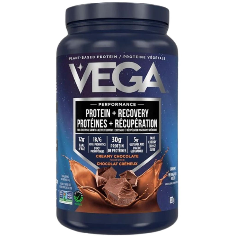 Vega Performance Protein+Recovery, Creamy Chocolate, 19 Servings - SupplementSource.ca