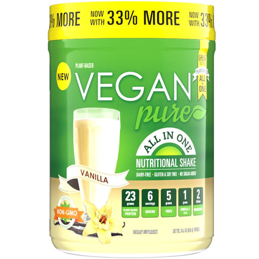 Vegan Pure All-in-One Nutritional Shake, 549g Vanilla - SupplementSource.ca