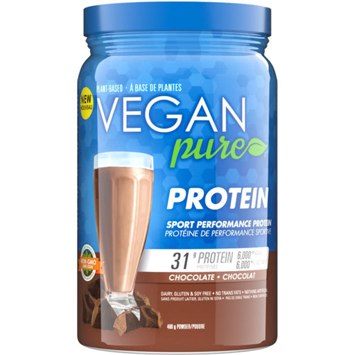 Vegan Pure Sports Performance Protein, 469g Chocolate - SupplementSource.ca