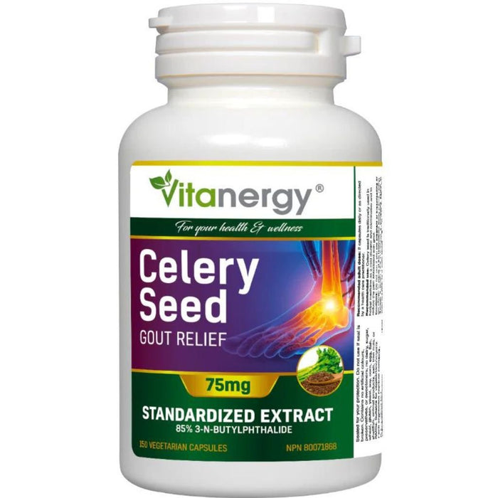 Vitanergy CELERY SEED EXTRACT (Gout Relief), 150 VCaps