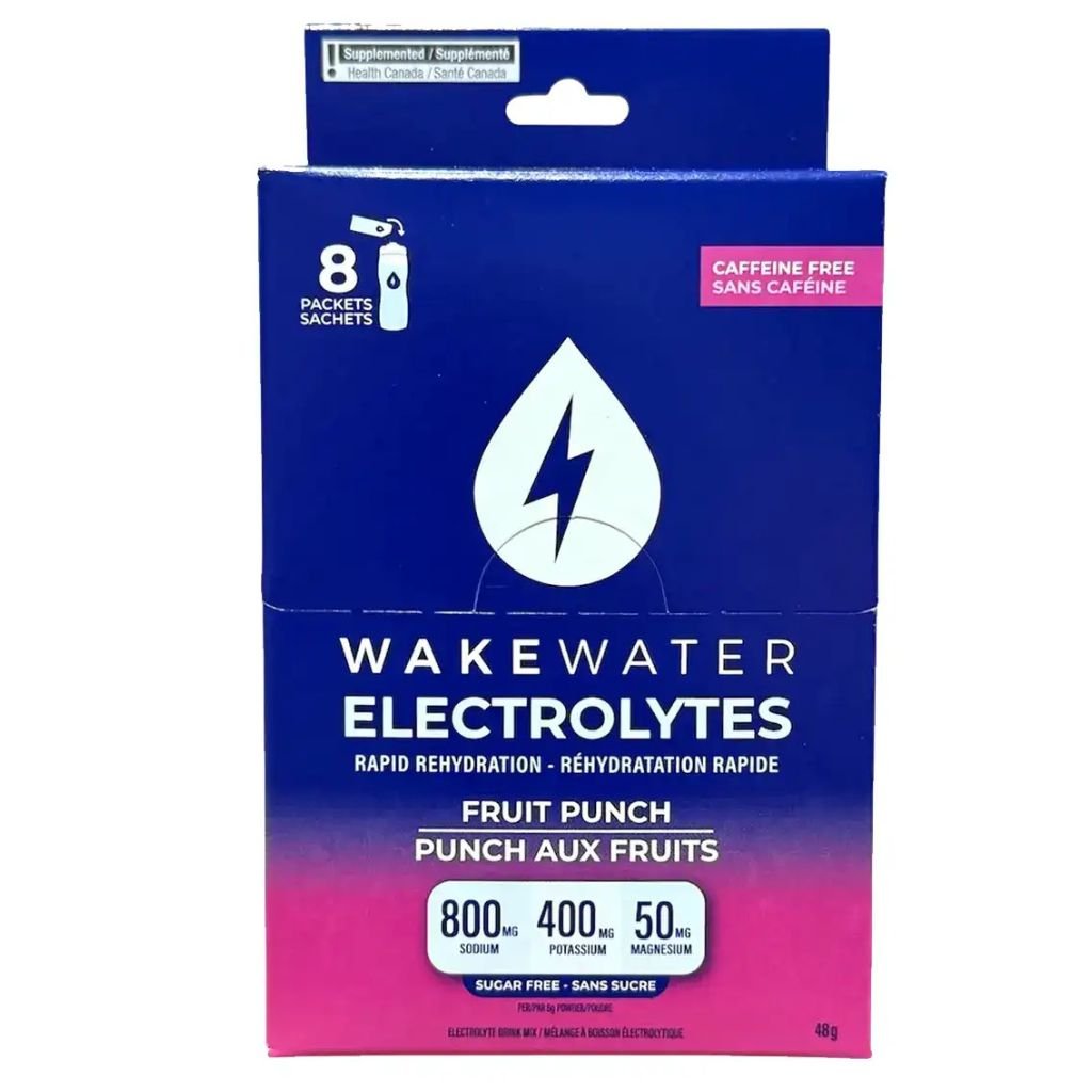 Wakewater Electrolytes, 6g x 8 Packets Fruit Punch - SupplementSource.ca