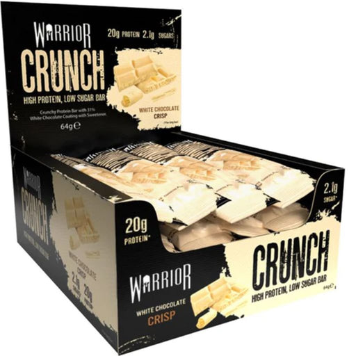 Warrior Crunch Bar Box White Chocolate Crisp - SupplementSource.ca