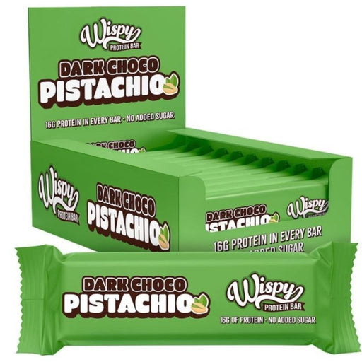 Wispy Protein Bars, Dark Choco Pistachio, 10 Bars/Box - SupplementSource.ca