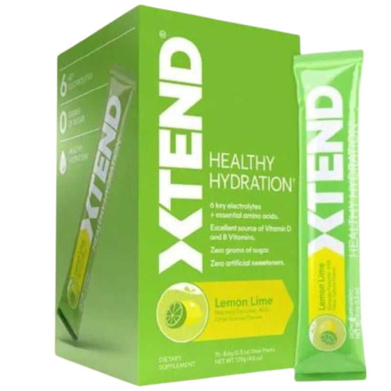 Xtend Healthy Hydration Powder 15 Stick Packets Lemon Lime - SupplementSource.ca
