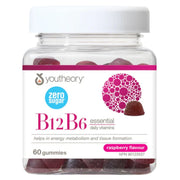 Youtheory B12+B6 Zero Sugar Gummies, 60 Gummies Raspberry - SupplementSource.ca