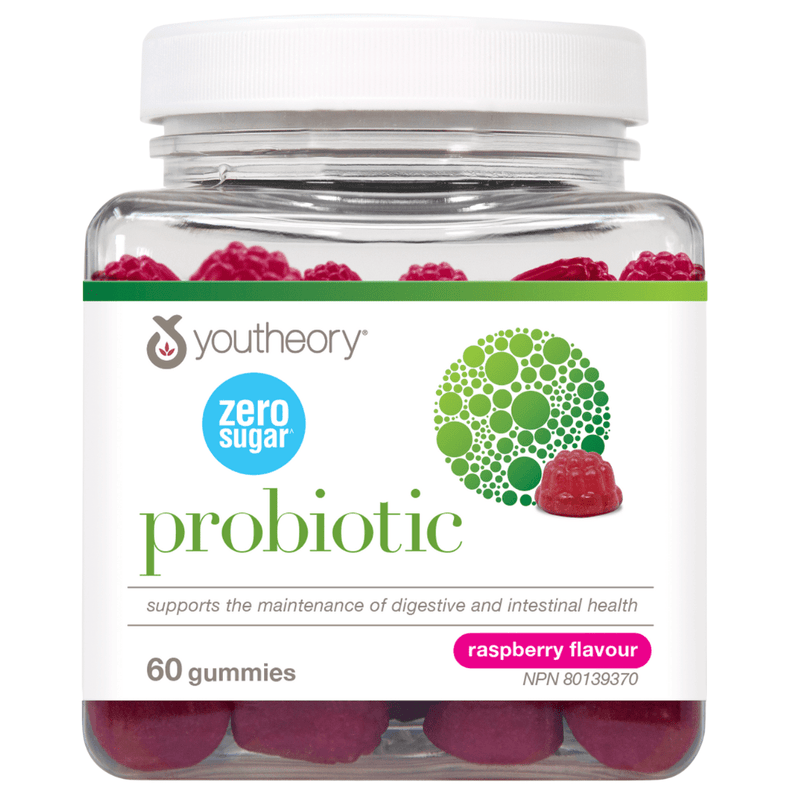 Youtheory Probiotic Zero Sugar Gummies, 60 Gummies - SupplementSource.ca