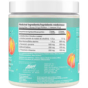 Alani Nu PRE-WORKOUT Juicy Peach Nutrition Panel - SupplementSource.ca