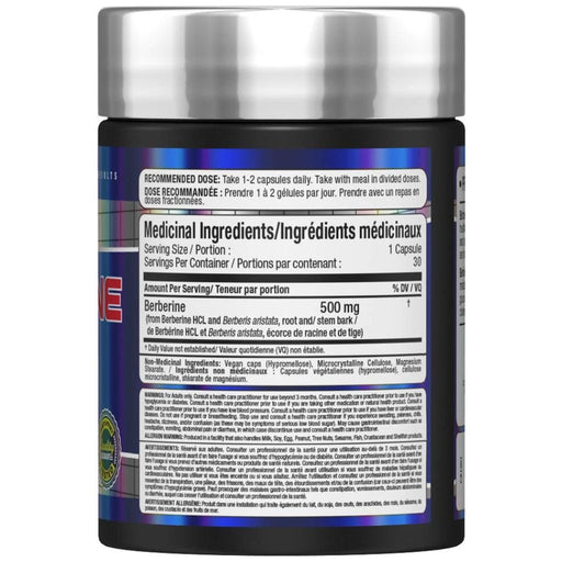 Allmax Berberine HCL Nutritional Panel - SupplementSource.ca