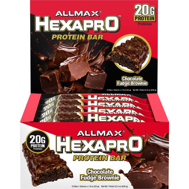 Allmax Hexapro Bars Chocolate Fudge Brownie - SupplementSource.ca