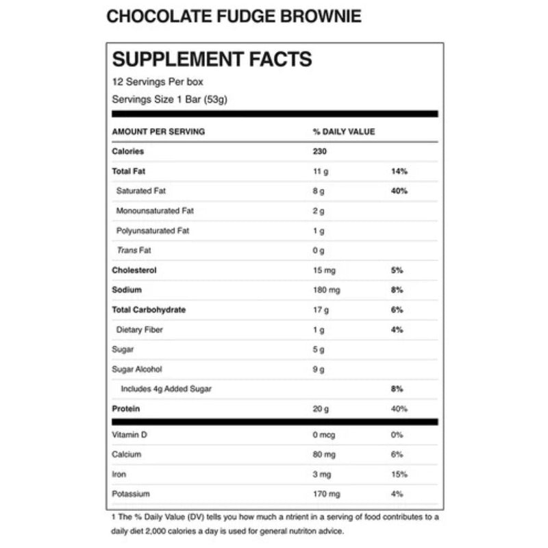 Allmax HexaPro Protein Bar Chocolate Fudge Brownie Nutrition Panel -  SupplementSource.ca