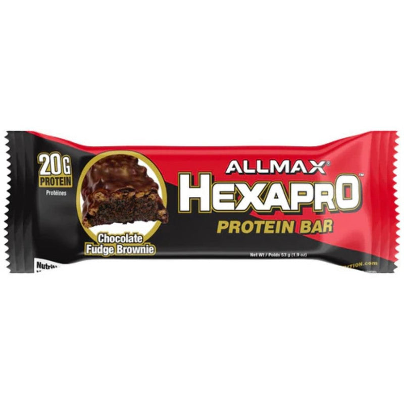 Allmax HexaPro Protein Bar - Single Chocolate Fudge Brownie -  SupplementSource.ca